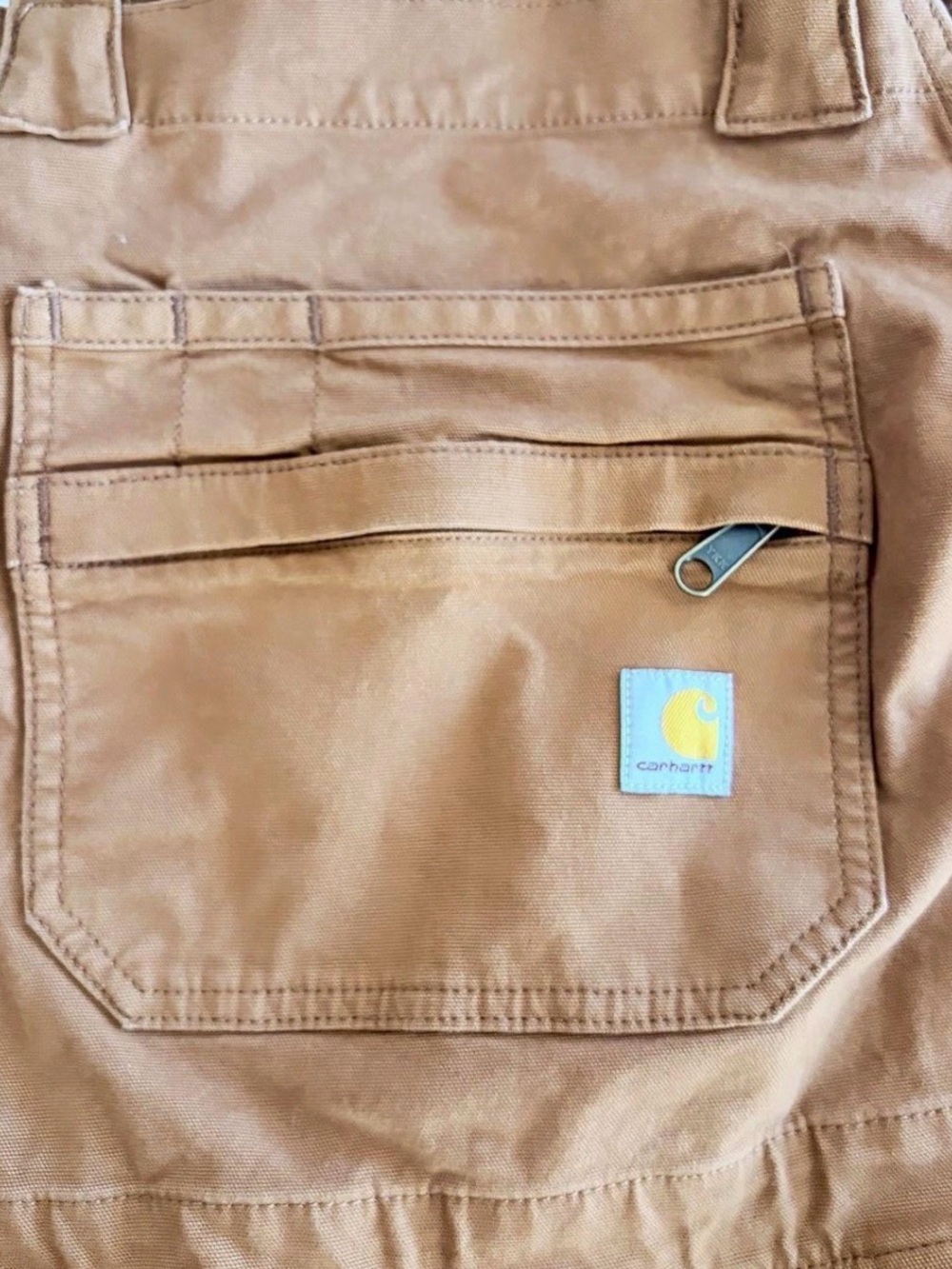 Carhartt Women’s Brown Canvas Relaxed Fit Short Overalls - Picture 8 of 8